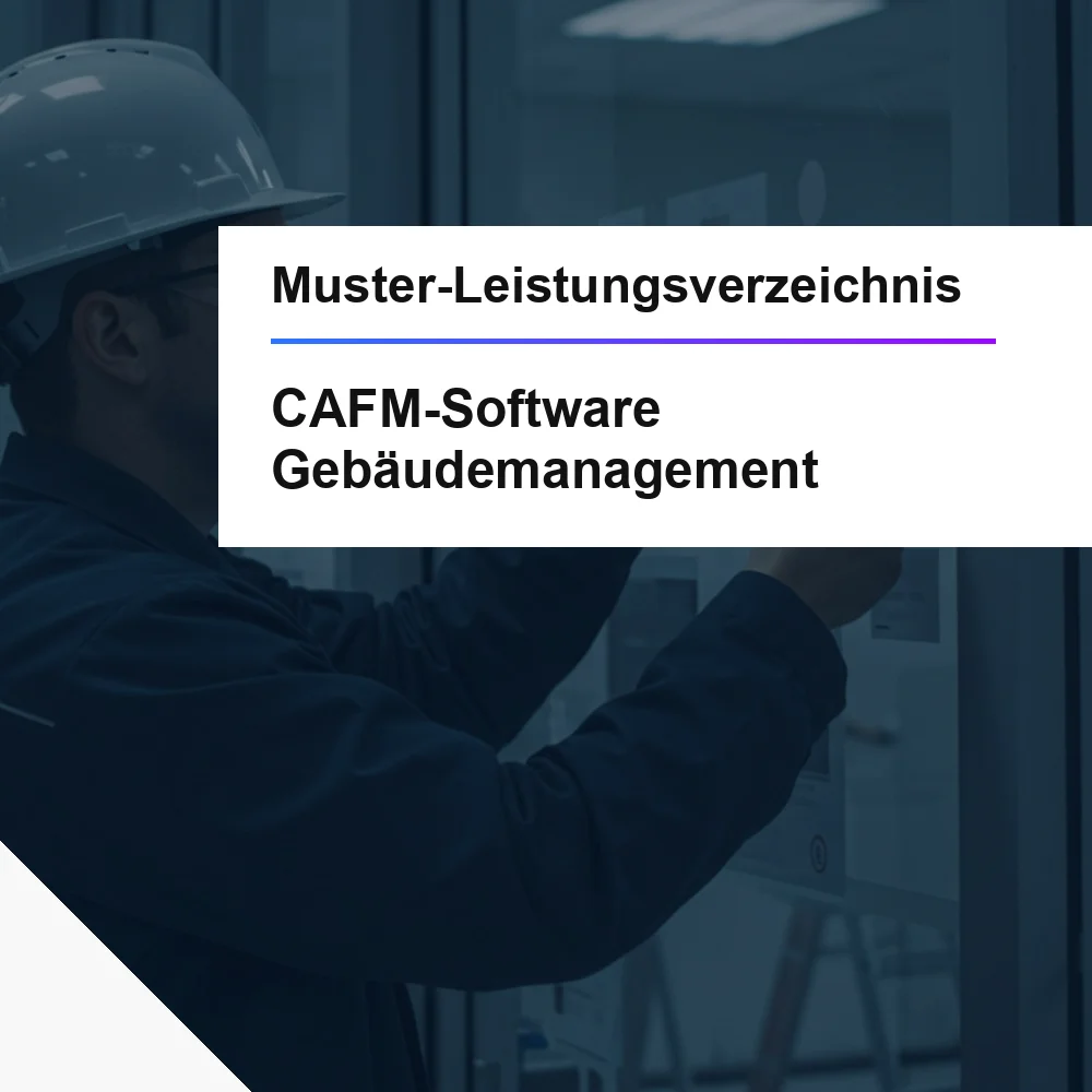 Muster-LV CAFM-Software Geb&auml;udemanagement &ouml;ffentliche Ausschreibung