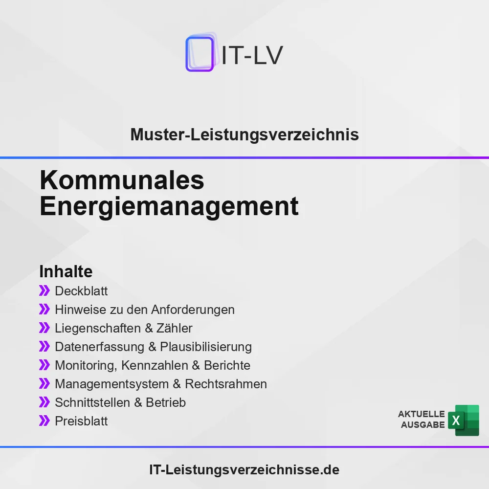 Inhaltsübersicht Muster-LV: Kommunales Energiemanagement