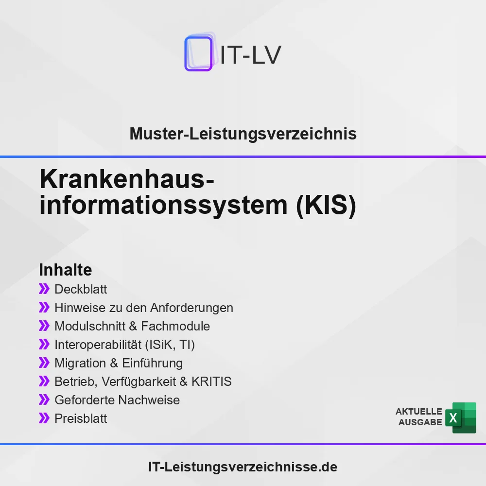 Inhaltsübersicht Muster-LV: Krankenhausinformationssystem (KIS)