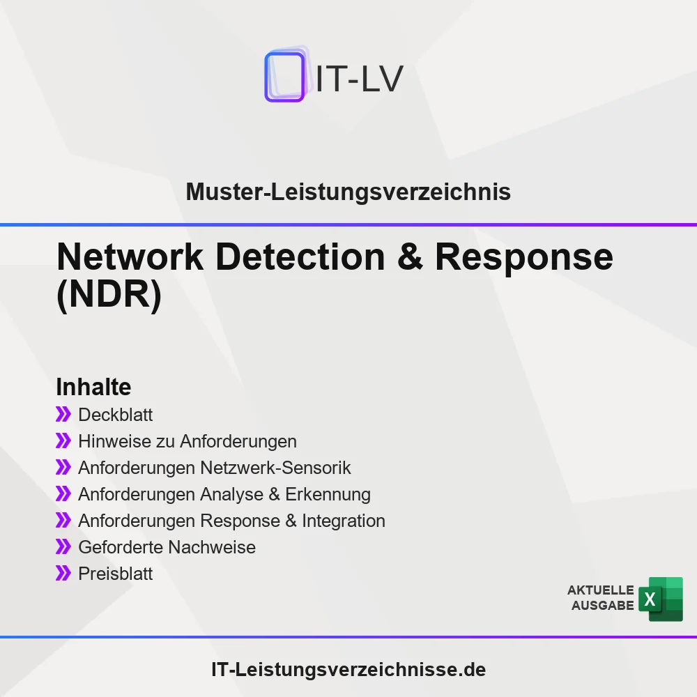 Inhaltsübersicht Muster-LV NDR Network Detection
