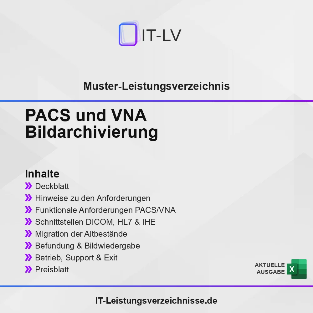 Inhaltsübersicht Muster-LV: PACS und VNA (Bildarchivierung)
