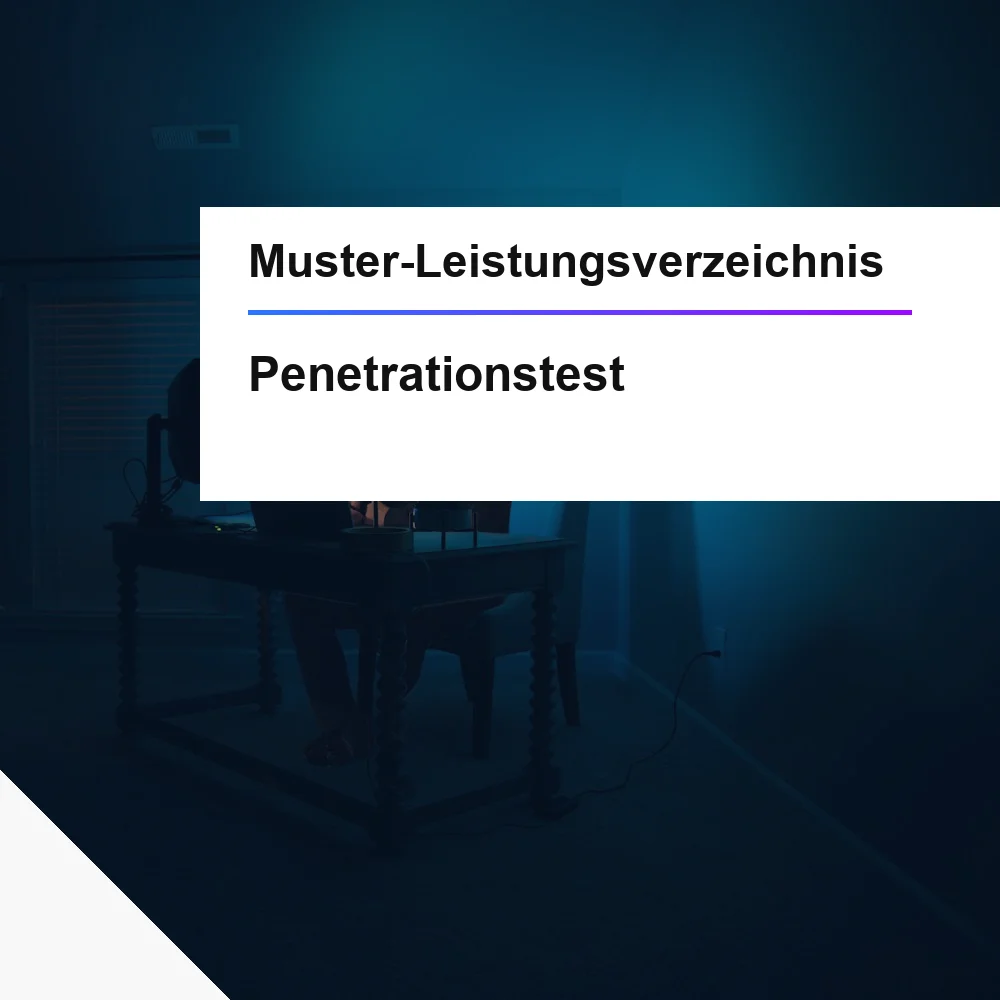 Muster-LV Penetrationstest Sicherheitsaudit öffentliche Ausschreibung