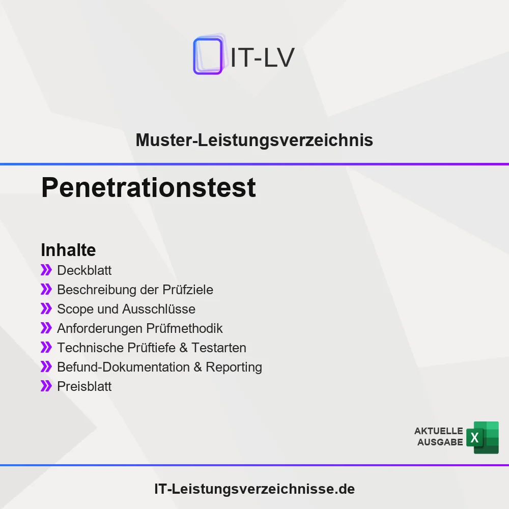 Inhaltsübersicht Muster-LV Penetrationstest