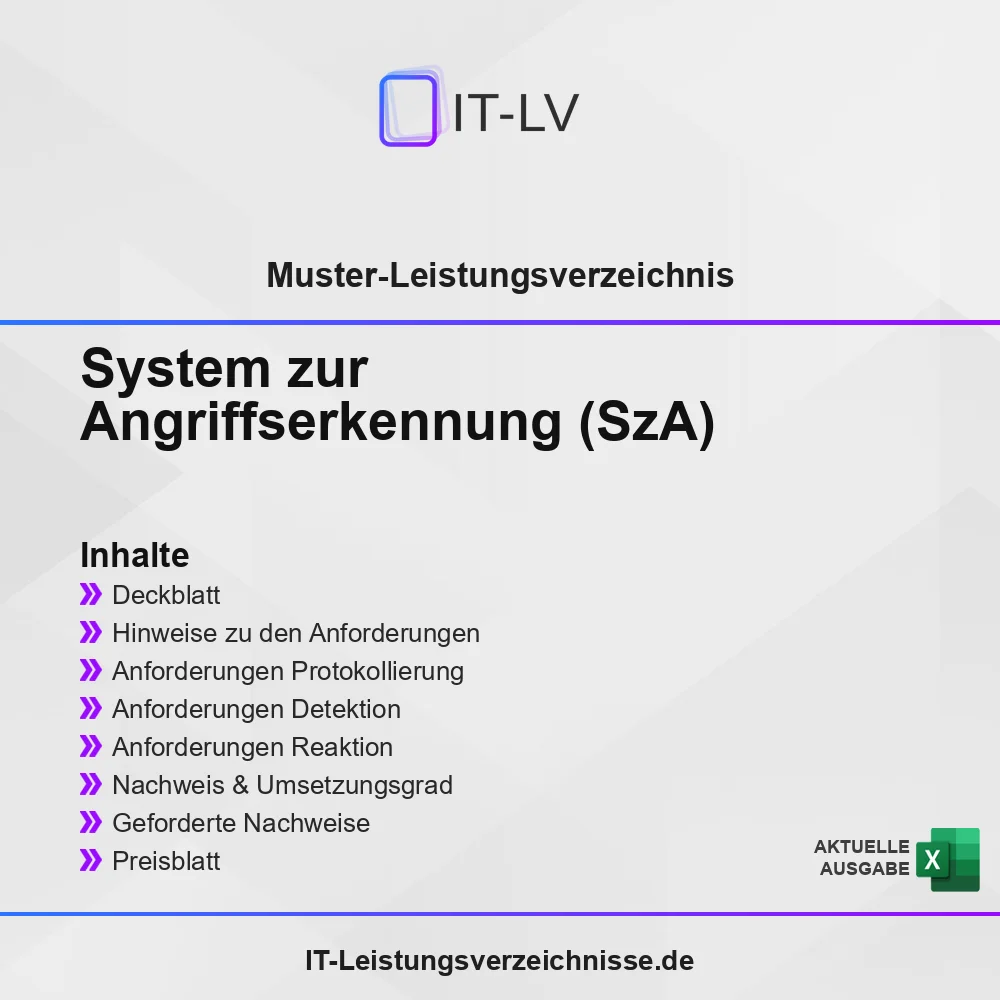Inhaltsübersicht Muster-LV System zur Angriffserkennung (SzA)