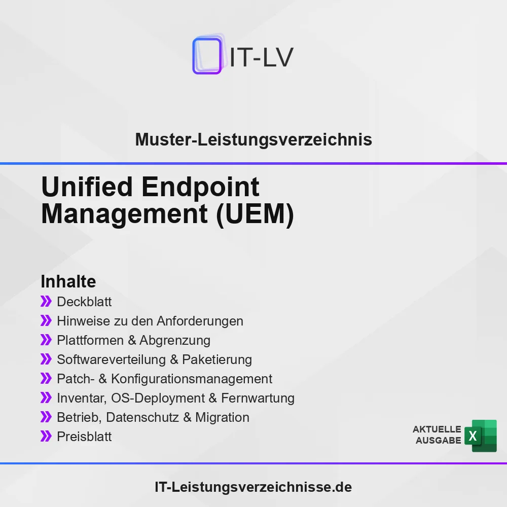 Inhaltsübersicht Muster-LV: Unified Endpoint Management (UEM)
