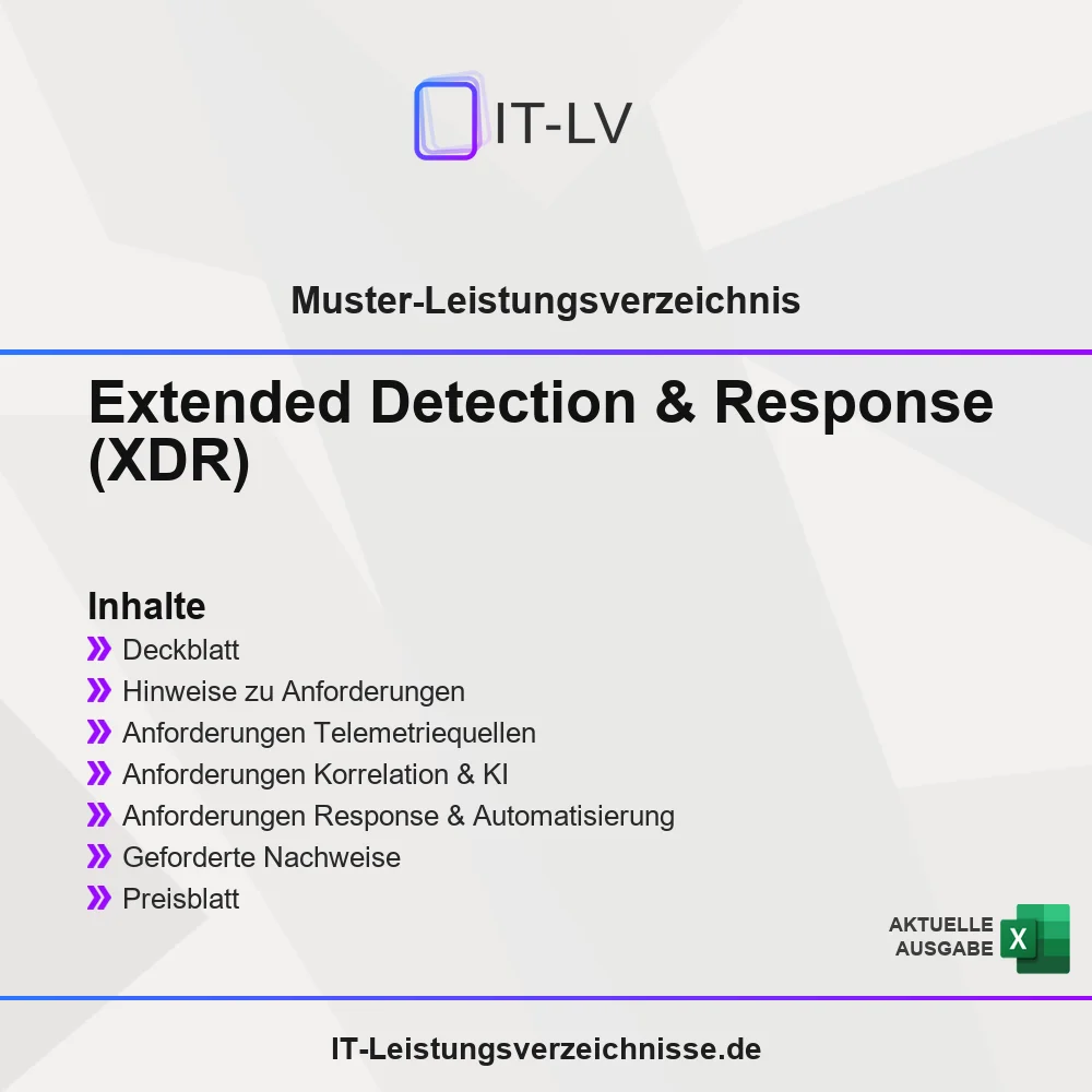 Inhaltsübersicht Muster-LV XDR Inhaltsübersicht Muster-LV XDR