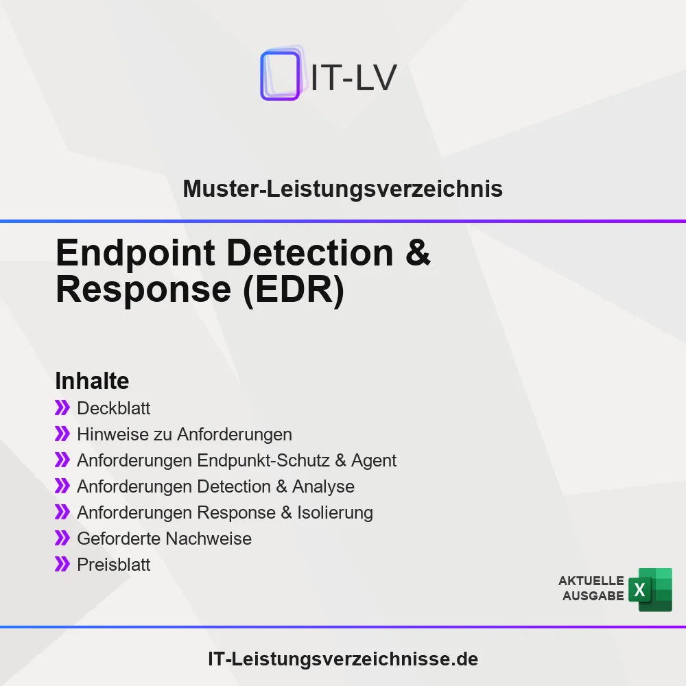 Inhaltsübersicht Muster-LV EDR
