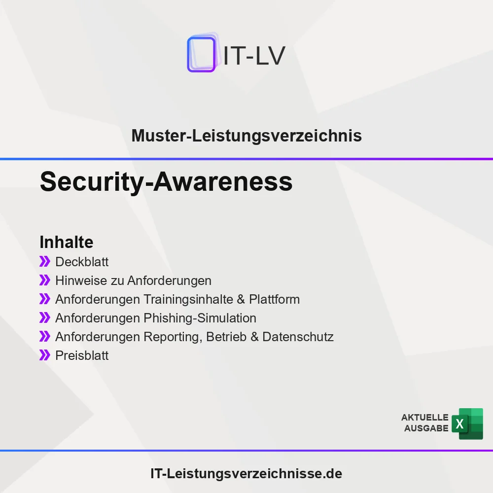 Inhaltsübersicht Muster-LV Security-Awareness Inhaltsübersicht Muster-LV Security-Awareness
