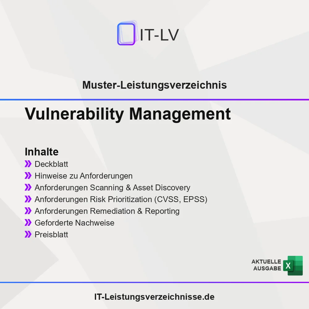 Inhaltsübersicht Muster-LV Vulnerability Management